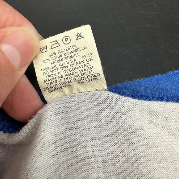 Vintage 1980s Special Olympics T Shirt Large Screen Stars USA Blue Yellow Angels - Picture 5 of 11